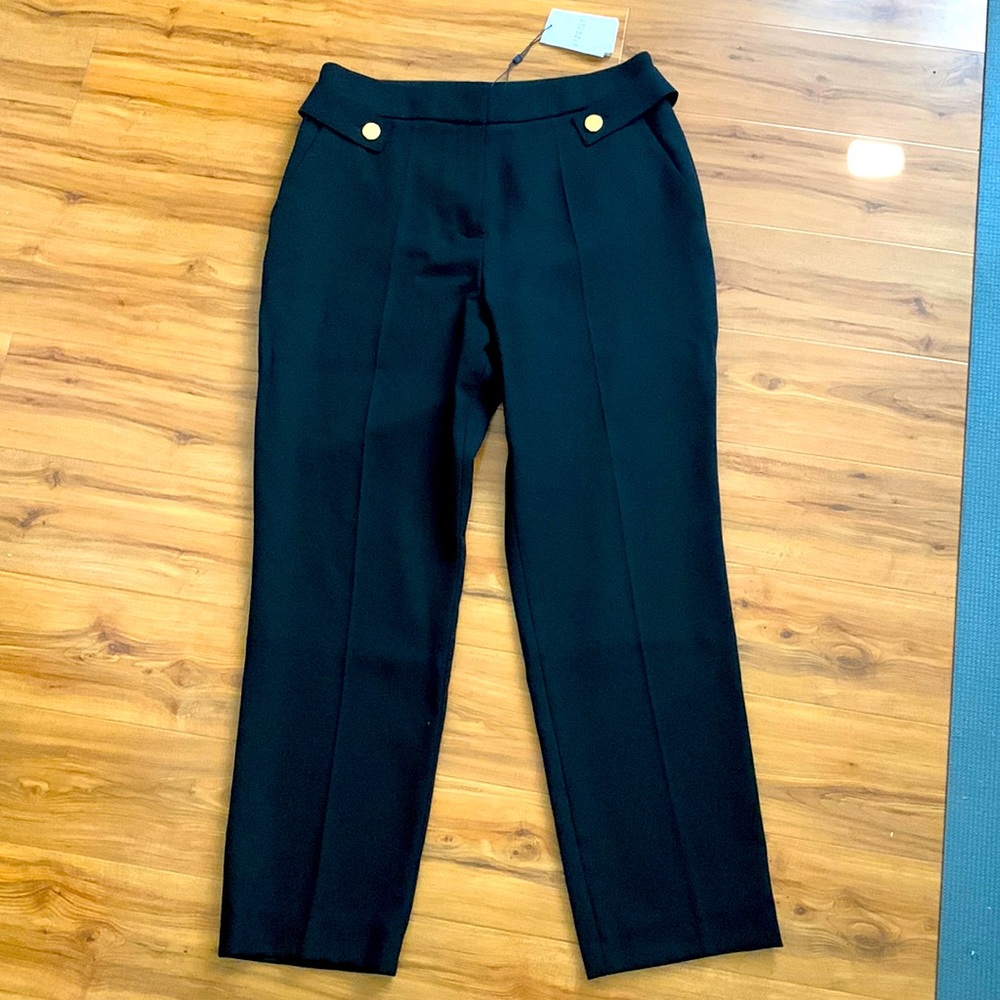 Claudie Pierlot black trousers with gold button detail